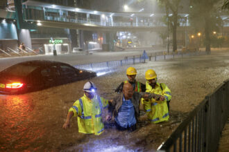 Heavy Rainfall Floods Hong Kong