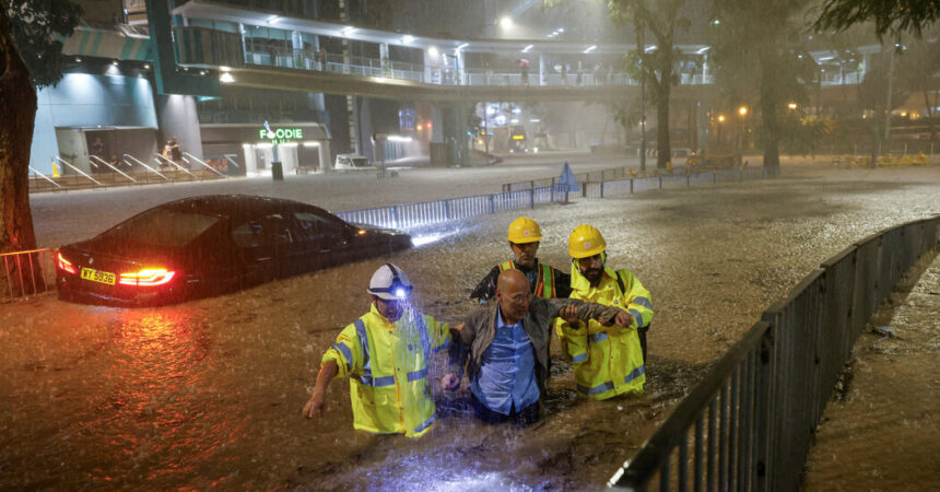 Heavy Rainfall Floods Hong Kong