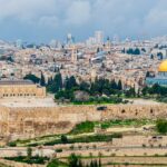 The view overlooking the historic Old City of Jerusalem in Israel