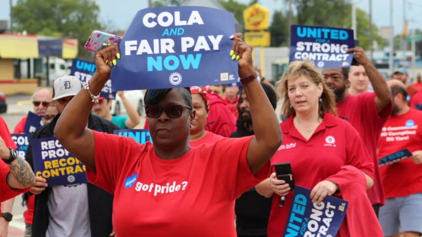 UAW members go on strike at three Ford, GM, Stellantis plants