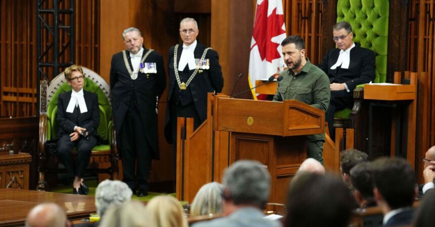 Zelensky Tells Canada’s Parliament Russia Is Committing Genocide