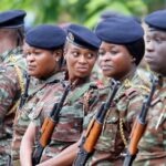 Beninese soldiers in Cotonou.