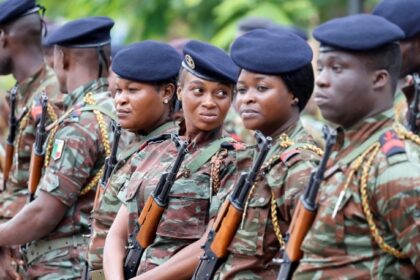 Beninese soldiers in Cotonou.