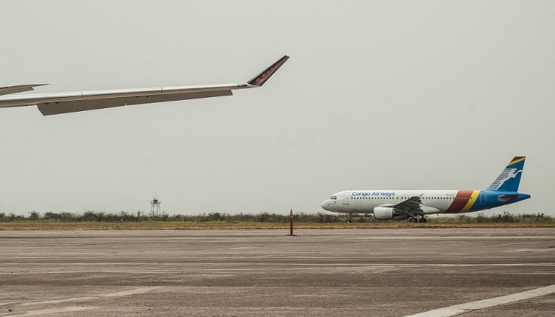 A Congo Airways passenger jet at N