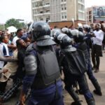 Opposition party supporters stage an anti-government demonstration in Kinshasa, Democratic Republic of the Congo on 25 May 2023.