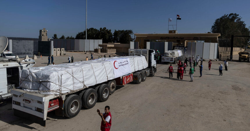 First Convoy of Aid Enters Gaza Through Rafah Crossing