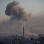 Footage Shows Gaza City Skyline Under Israeli Airstrikes