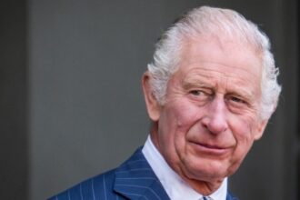 The King of the United Kingdom, Charles III, at the Elysée Palace in Paris on 20 September 2023.