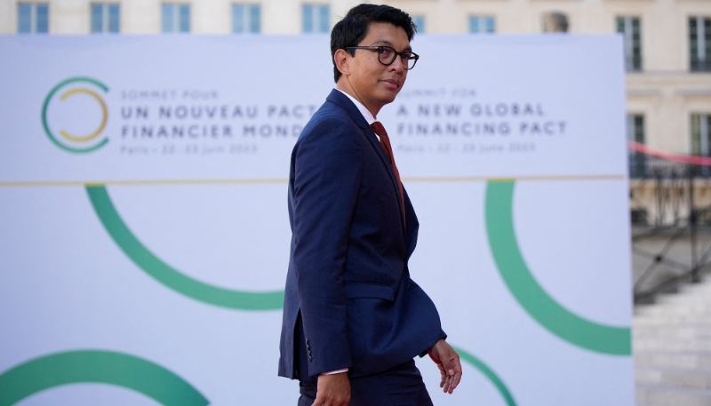 Madagascar President Andry Rajoelina in Paris, 23 June 2023.