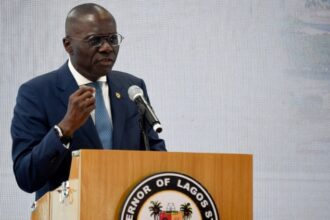 Lagos state governor Babajide Sanwo-Olu in Lagos on 24 January 2023.