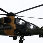 A T-129 ATAK developed by Turkish Aerospace Industries, in Ankara, Turkey.