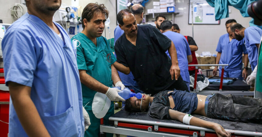 Rescuers struggle as Israel’s bombardment buries Gazans in their homes.