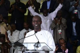 Former prime minister Mahammed Dionne on 25 February 2019 in Dakar.