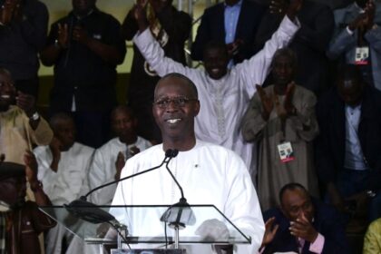 Former prime minister Mahammed Dionne on 25 February 2019 in Dakar.