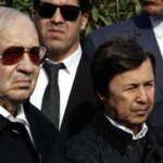 Said Bouteflika (C) with Gaid Salah (L) at General Mohamed Atailia