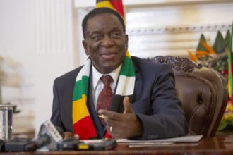 Zimbabwean president Emmerson Mnangagwa.