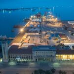 A view of the port facility and harbor of Luanda on 8 November 2018, in Angola.