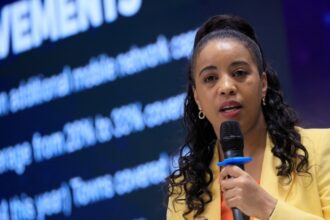 Ethio Telecom Chief Executive Officer Frehiwot Tamru in Addis Ababa, Ethiopia, on 18 July 2023.