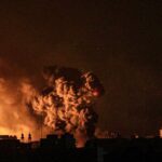 Explosions Light Up Night Sky in Gaza