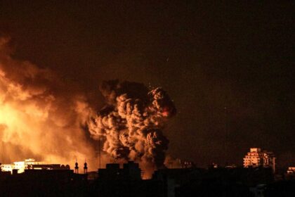 Explosions Light Up Night Sky in Gaza