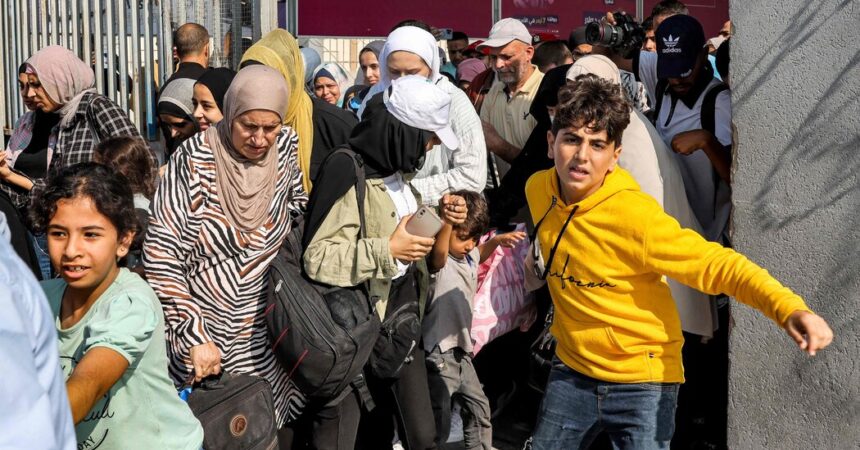 First Group of People Leave Gaza Through Rafah Crossing