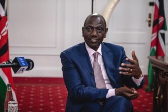 Kenyan President William Ruto speaks during an interview in Nairobi, Kenya, 18 October 2023.