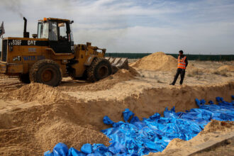 More Than 100 Bodies Are Delivered to a Mass Grave in Southern Gaza