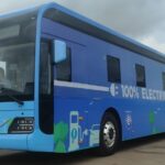 A Yutong electric bus at a launch ceremony in Lagos, Nigeria in May 2023.