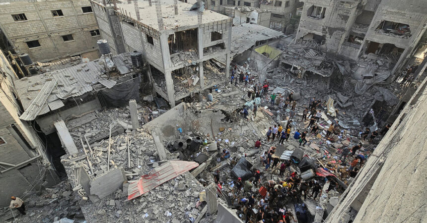 Rescuers Search Rubble for Victims in Jabaliya