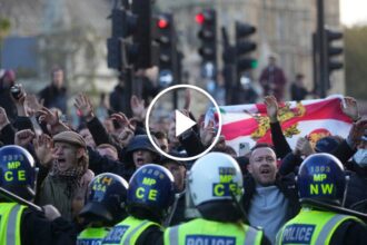 Right-Wing Counterprotesters Clash With Police in London