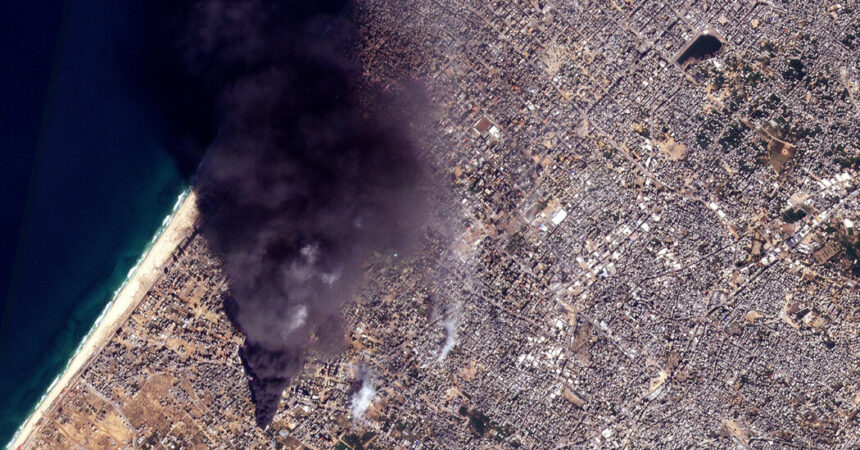 Satellite Images Show a Gaza Water Plant Burned Down Amid Water Crisis