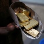 Gold being refined in a factory in Uganda.