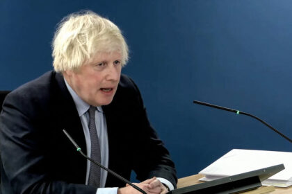 Boris Johnson Apologizes at U.K. Covid Inquiry for ‘Pain and Suffering’