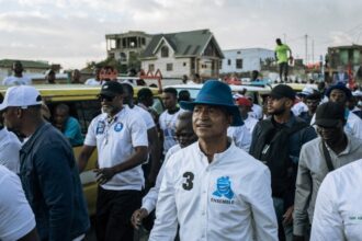 Moise Katumbi at an election rally in Goma on 23 November 2023.