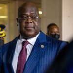 President of the Democratic Republic of Congo Félix Tshisekedi in Kinshasa, on 20 February 2022.