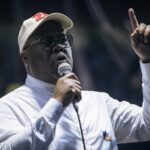 Outgoing president Félix Tshisekedi in Goma, capital of North Kivu province in the east of the Democratic Republic of Congo, on 10 December 2023.