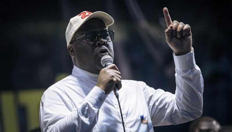 Outgoing president Félix Tshisekedi in Goma, capital of North Kivu province in the east of the Democratic Republic of Congo, on 10 December 2023.