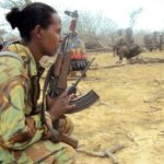 Oromo rebels fighters near the border town of Moyale.