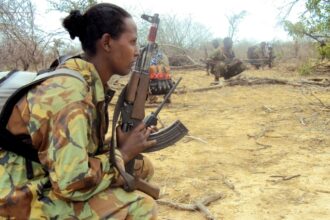 Oromo rebels fighters near the border town of Moyale.