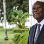 Ivorian president Alassane Ouattara in Abidjan on 5 October 2023.