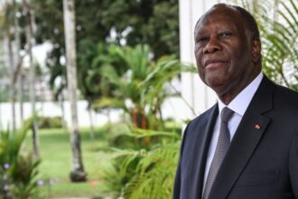 Ivorian president Alassane Ouattara in Abidjan on 5 October 2023.