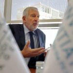 Executive President of Future Investment Initiative (FII) Richard Attias, talks during an interview with AFP, in Riyadh on 17 October 2022.