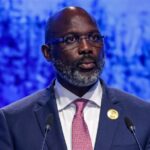 Liberia President George Weah in Egypt on 8 November 2022.