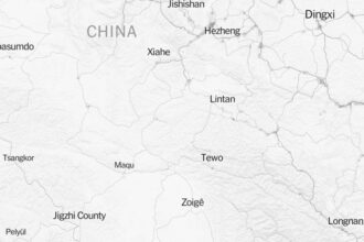 Map: 5.9-Magnitude Earthquake Strikes Northwestern China