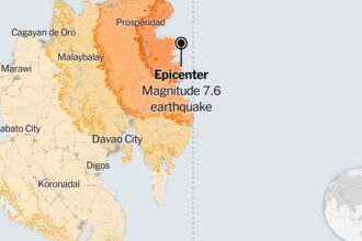 Map: 7.6-Magnitude Earthquake Strikes the Philippine Sea