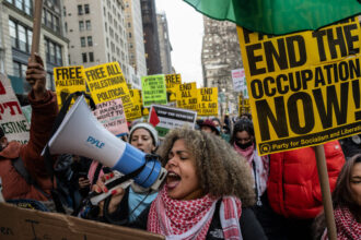 Pro-Palestinian Protest in NYC Denounces U.S. Veto of Cease-Fire Resolution