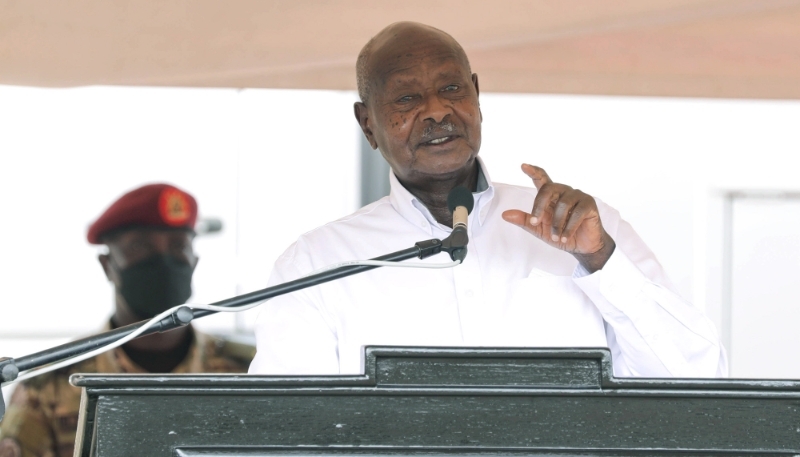 Ugandan President Yoweri Museveni in Kampala, Uganda, 17 October 2023.