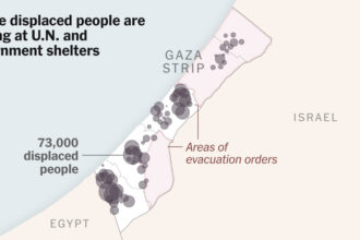 What the Displacement in Gaza Looks Like in Maps, Charts and Photos