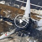 Charred Remains of Japan Airlines Plane Crash