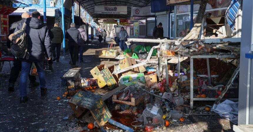 Deadly Blast Hits Market in Russia-Held Donetsk, Ukraine, Officials Say